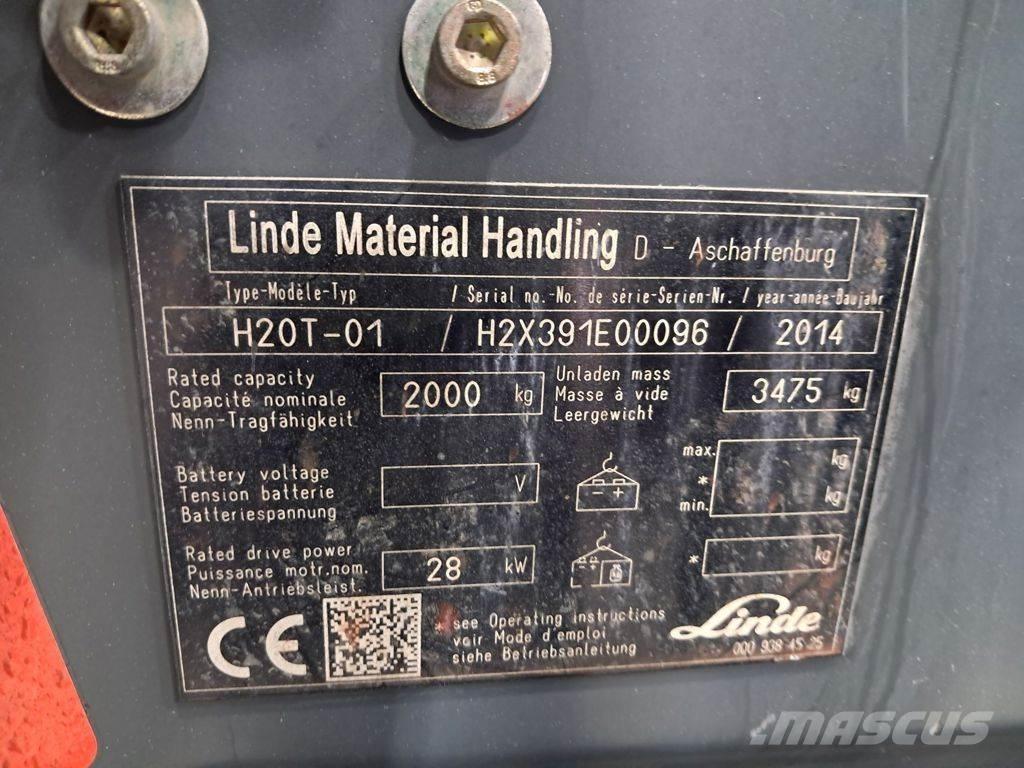 Linde H20T-01 LPG'li forkliftler