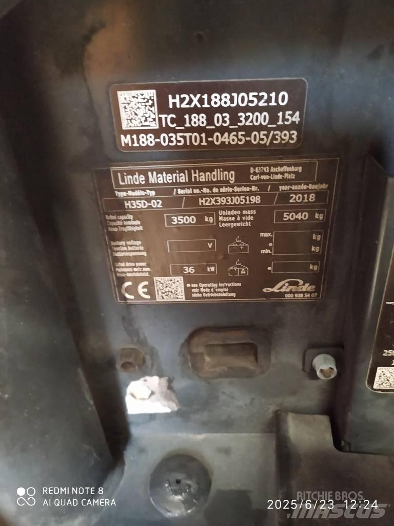 Linde H 35 D Dizel forkliftler