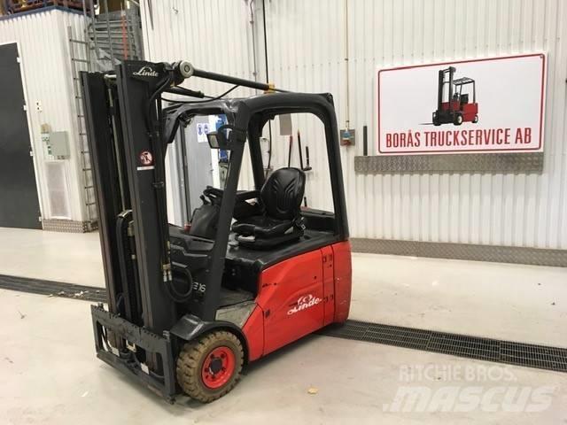 Linde E 16 H - 01 Elektrikli forkliftler