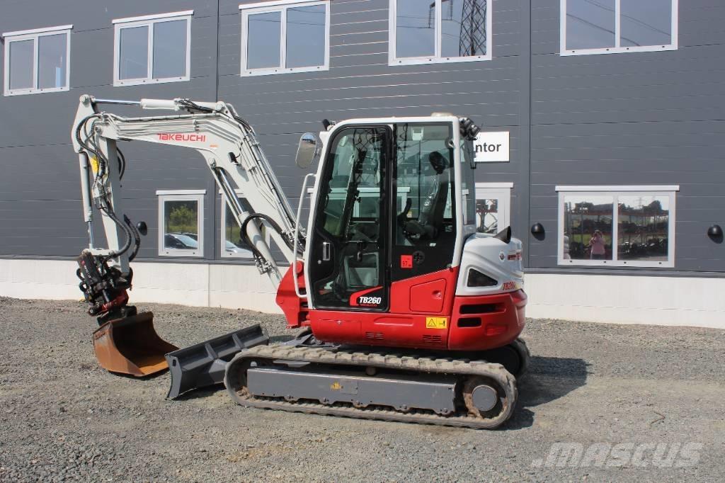Takeuchi TB 260 Mini ekskavatörler, 7 tona dek