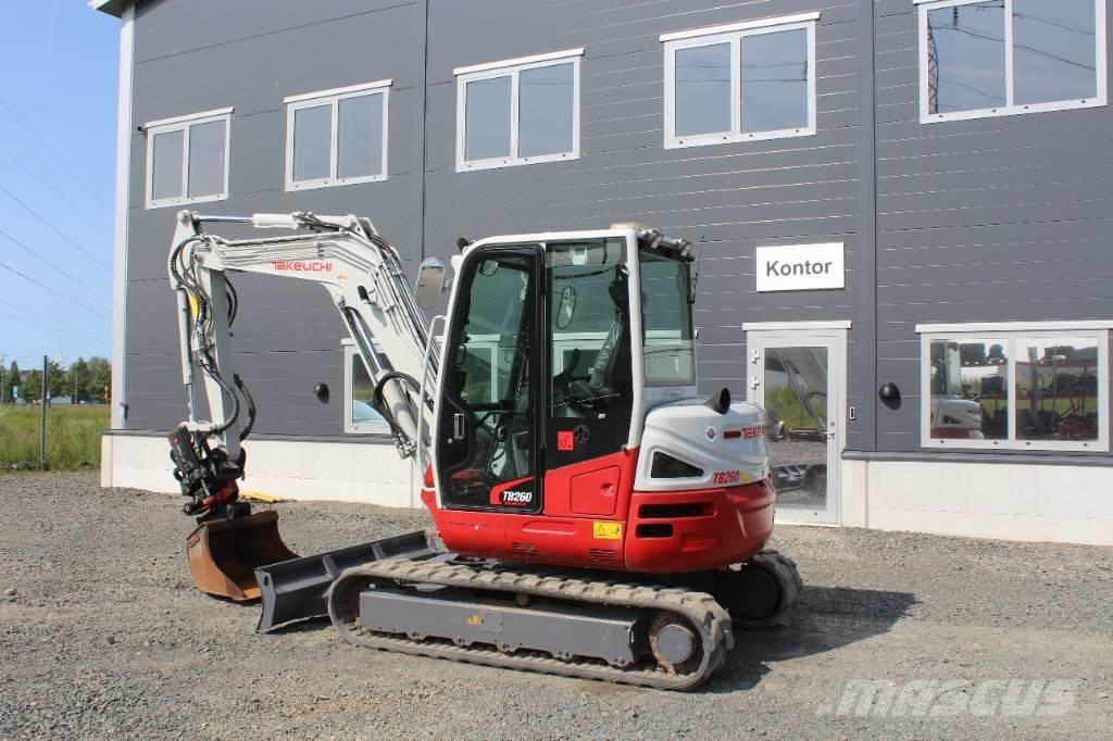 Takeuchi TB 260 Mini ekskavatörler, 7 tona dek