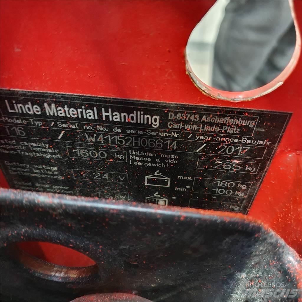 Linde T16 Düsük seviye kaldirici