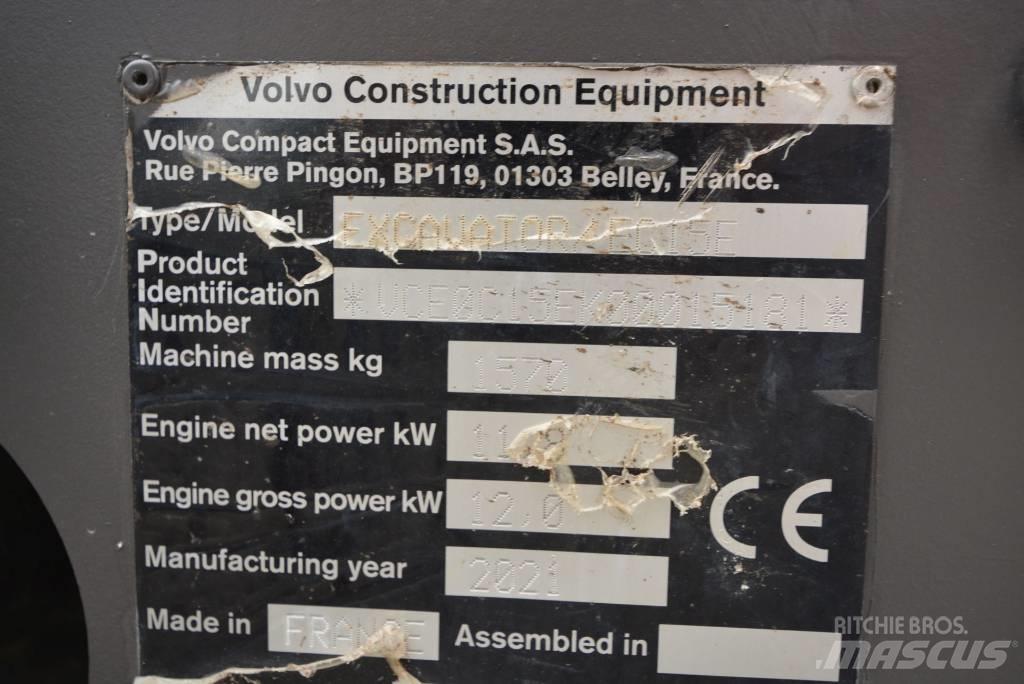 Volvo EC 15 E Mini ekskavatörler, 7 tona dek