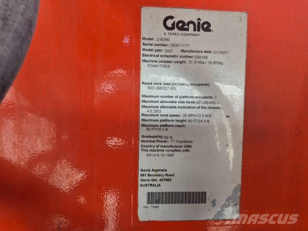 Genie Z 80/60 Körüklü personel platformları