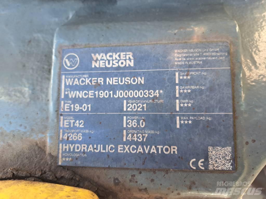 Wacker Neuson ET42 Paletli ekskavatörler