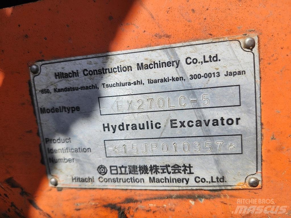 Hitachi EX 270 LC-5 Paletli ekskavatörler