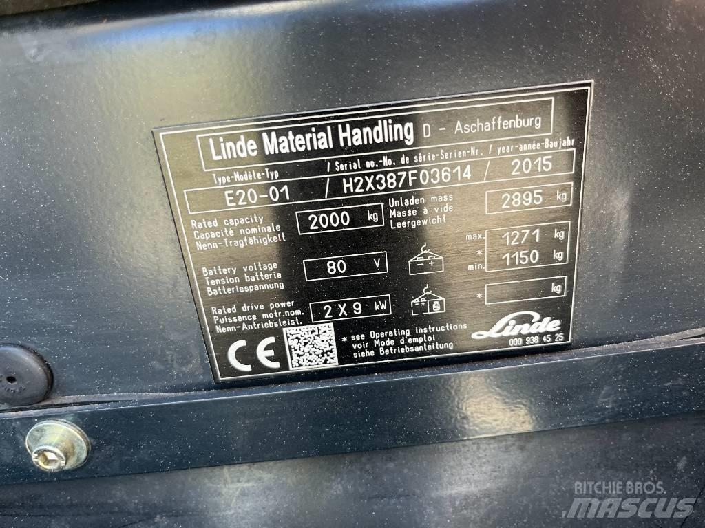 Linde E20-01 Elektrikli forkliftler