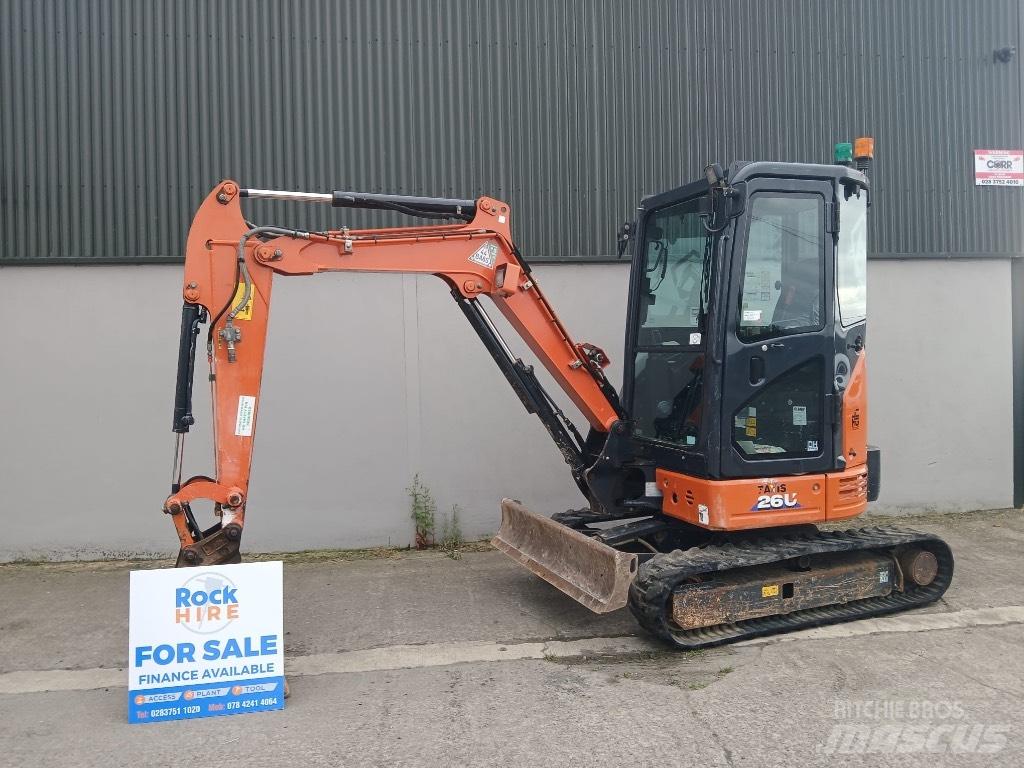 Hitachi ZX 26 U-6 Mini ekskavatörler, 7 tona dek