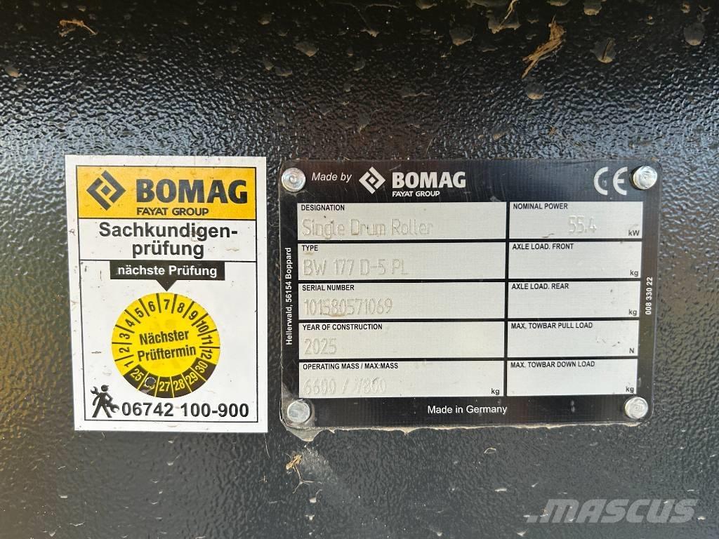 Bomag BW 177 D-5 Tek tamburlu silindirler