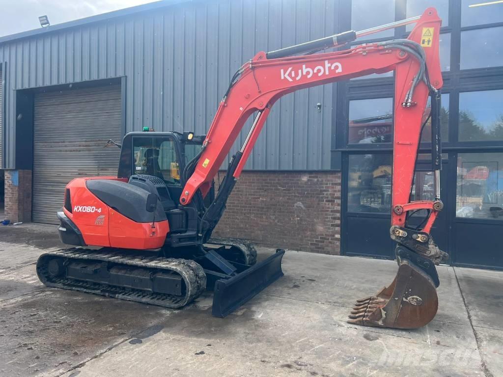 Kubota KX 080-4 Mini ekskavatörler, 7 tona dek