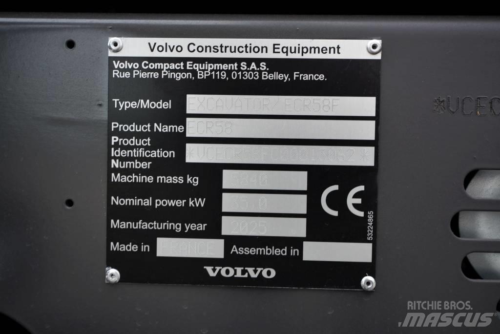 Volvo ECR 58 F Mini ekskavatörler, 7 tona dek