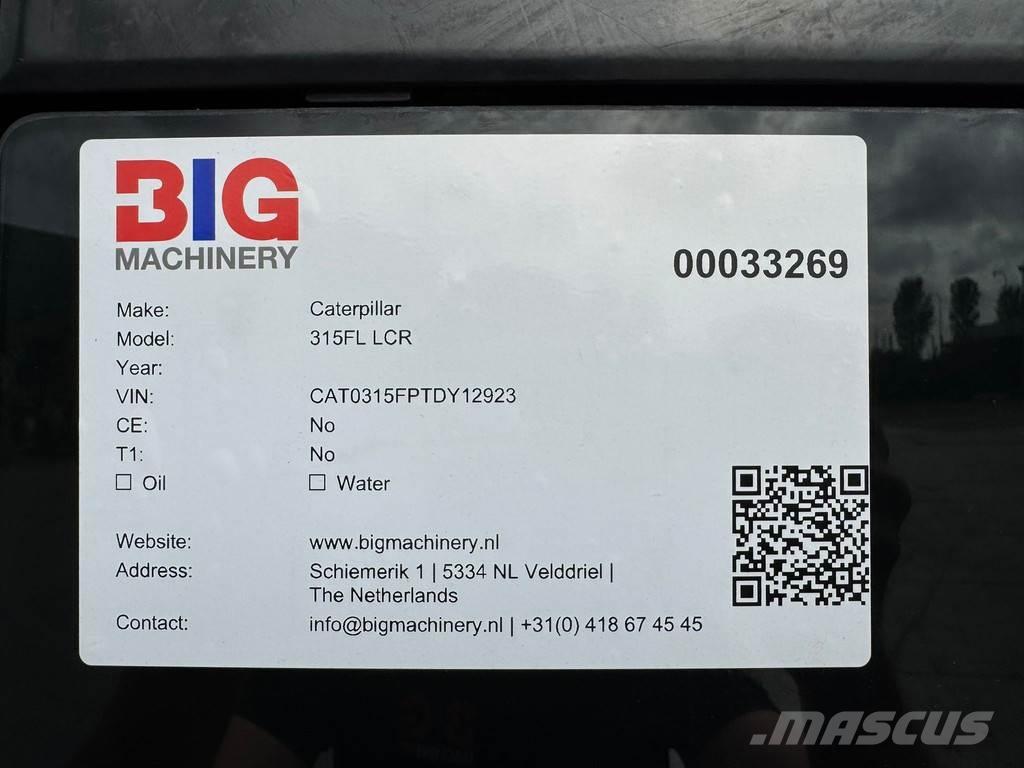 CAT 315F LCR Paletli ekskavatörler
