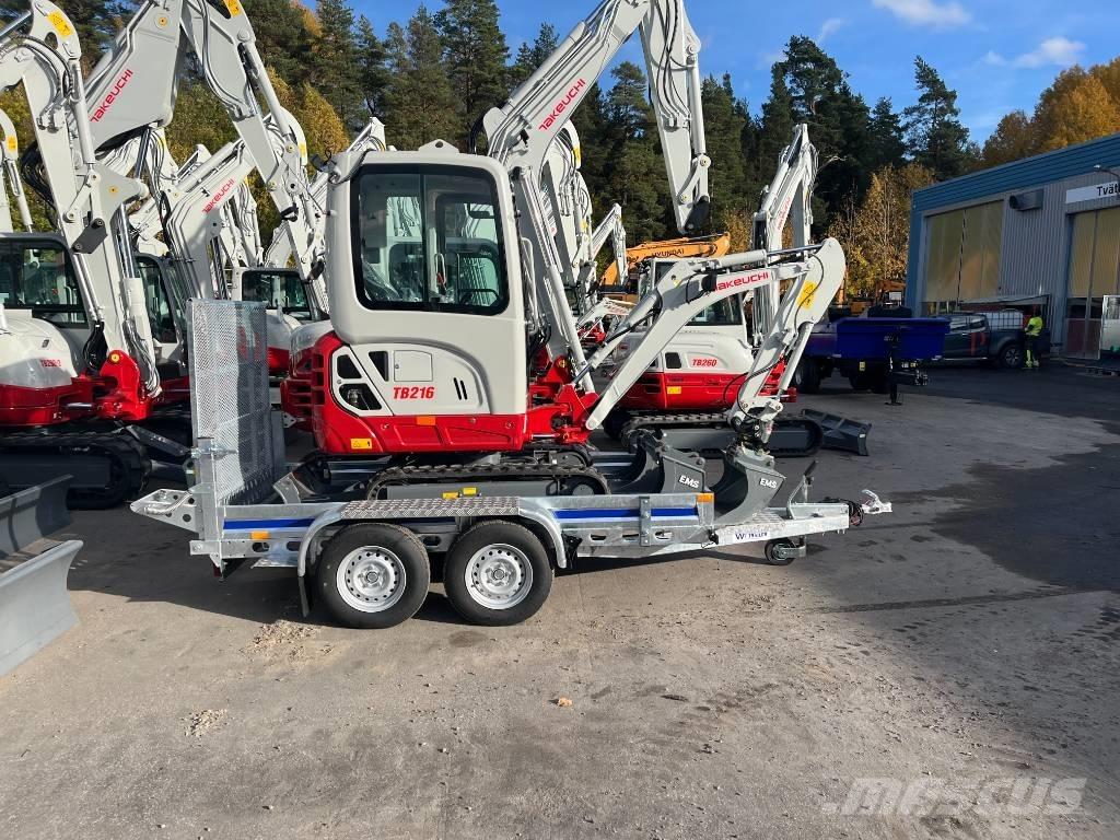 Takeuchi TB 216A Mini ekskavatörler, 7 tona dek