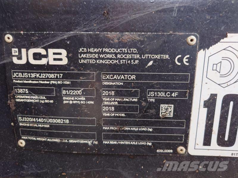 JCB JS 130 LC Paletli ekskavatörler