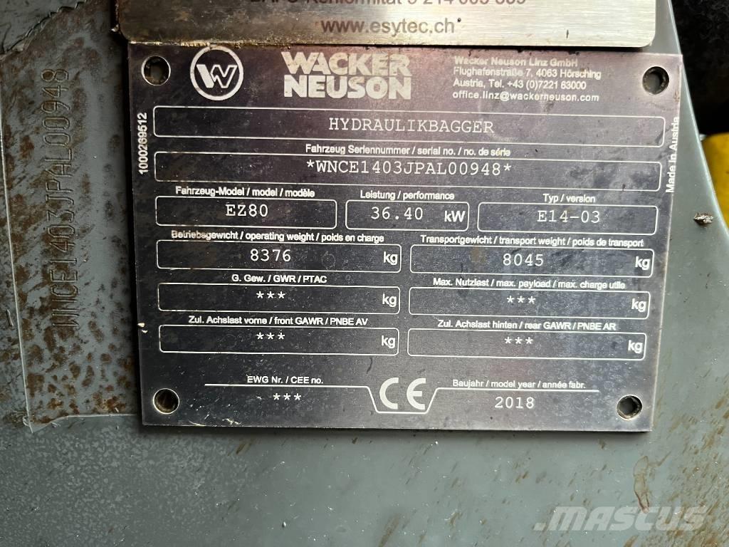 Wacker Neuson EZ 80 Midi ekskavatörler 7 - 12 t