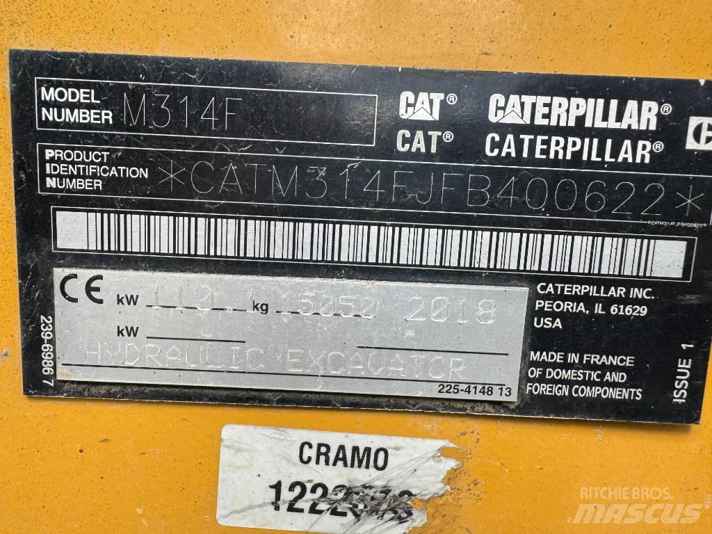CAT M314F Lastik tekerli ekskavatörler