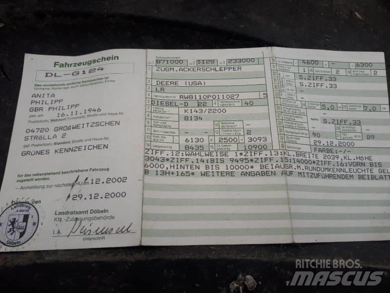 John Deere 8110 Traktörler