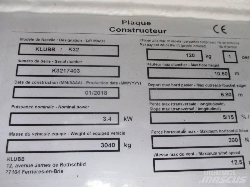 Klubb K32 Araç üstü platformlar