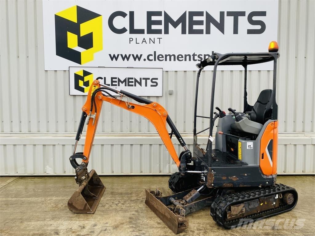 Doosan DX17Z Mini ekskavatörler, 7 tona dek