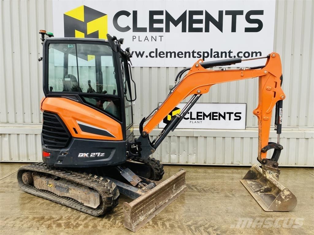 Doosan DX27Z Mini ekskavatörler, 7 tona dek