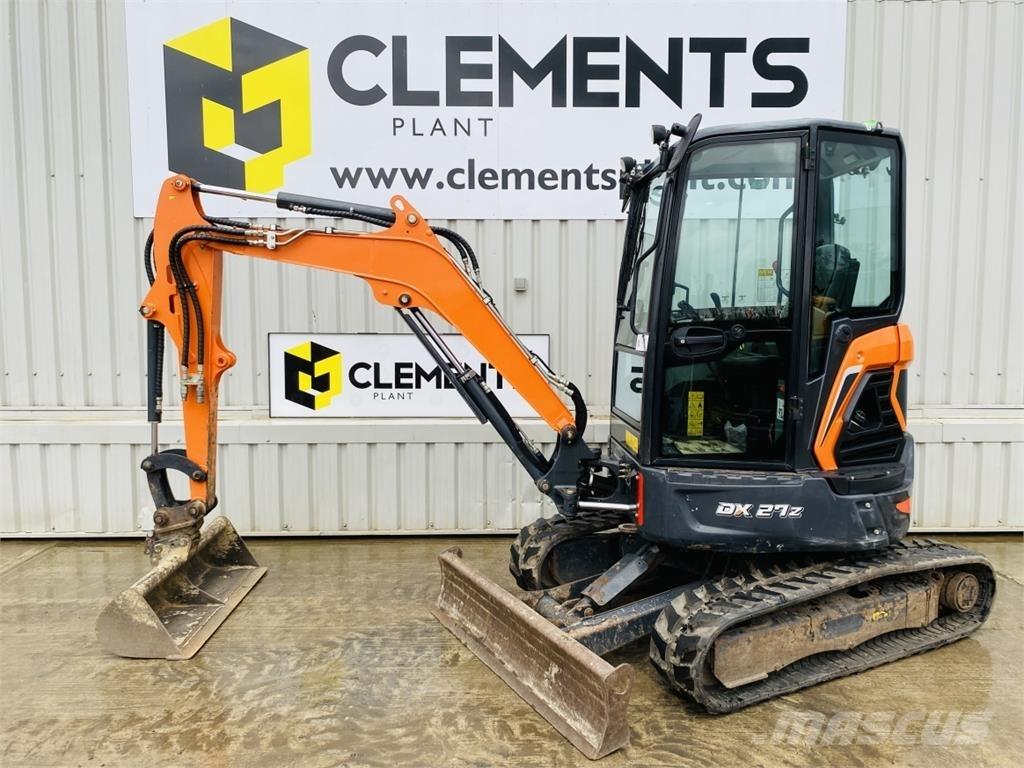 Doosan DX27Z Mini ekskavatörler, 7 tona dek