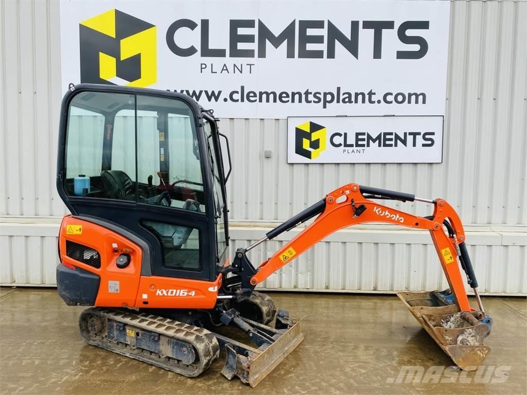 Kubota KX016-4 Mini ekskavatörler, 7 tona dek