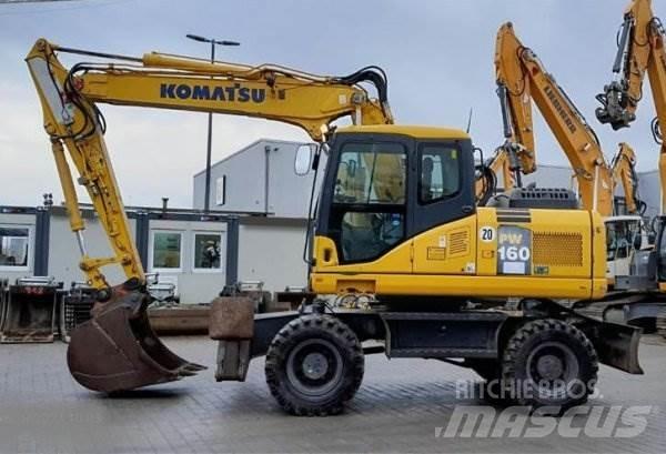 Komatsu PW 160-7E0 Lastik tekerli ekskavatörler