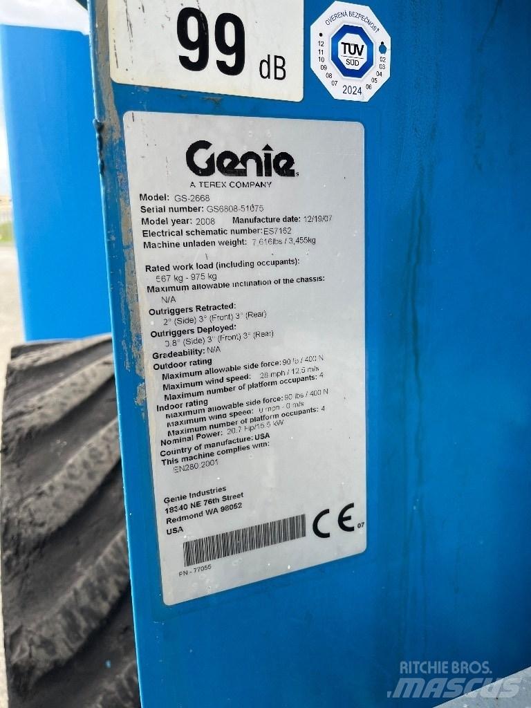 Genie GS 2668 RT Makasli platformlar