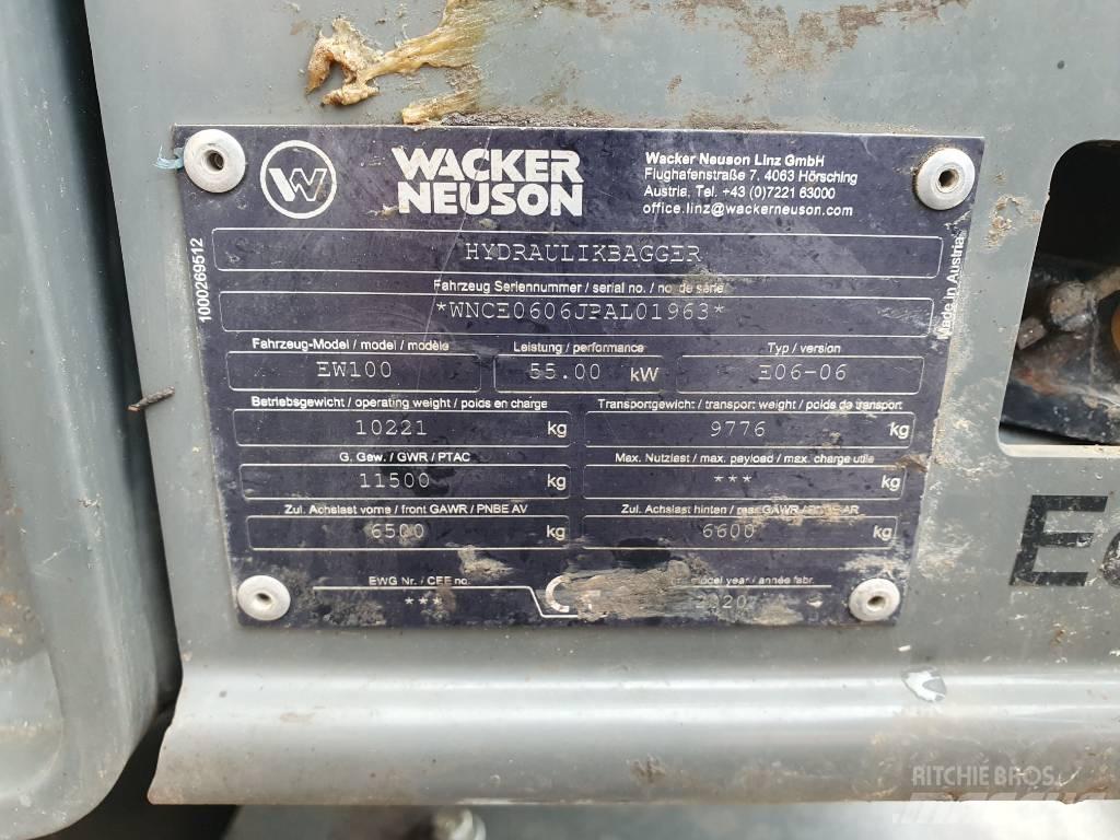 Wacker Neuson EW100 Lastik tekerli ekskavatörler