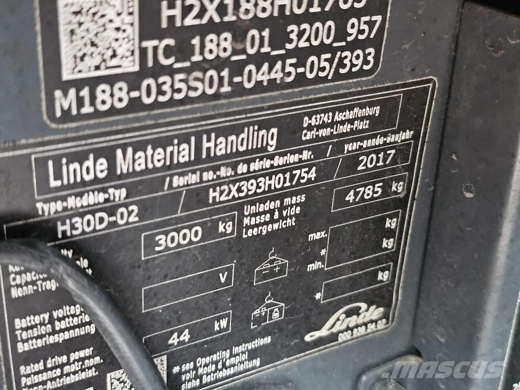 Linde H30D-02 Dizel forkliftler