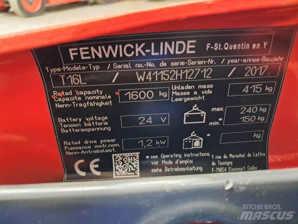 Linde T16L Düsük seviye kaldirici
