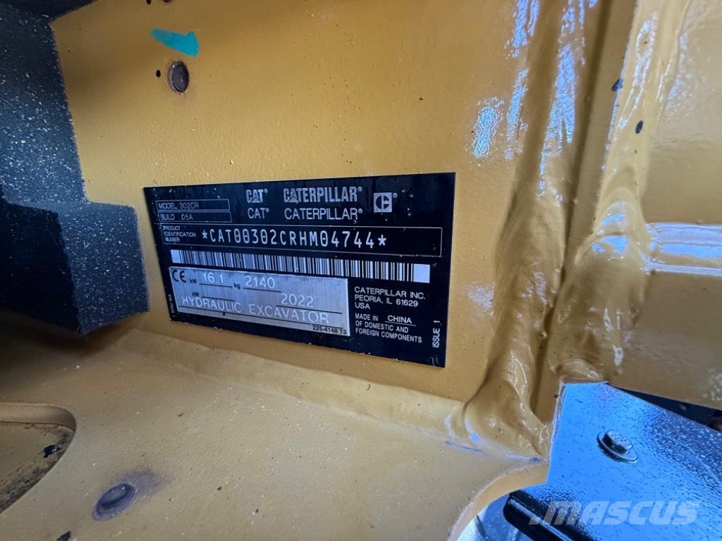 CAT 302 CR Mini ekskavatörler, 7 tona dek