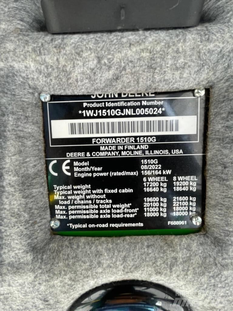 John Deere 1510G Tomruk yükleyici traktörler