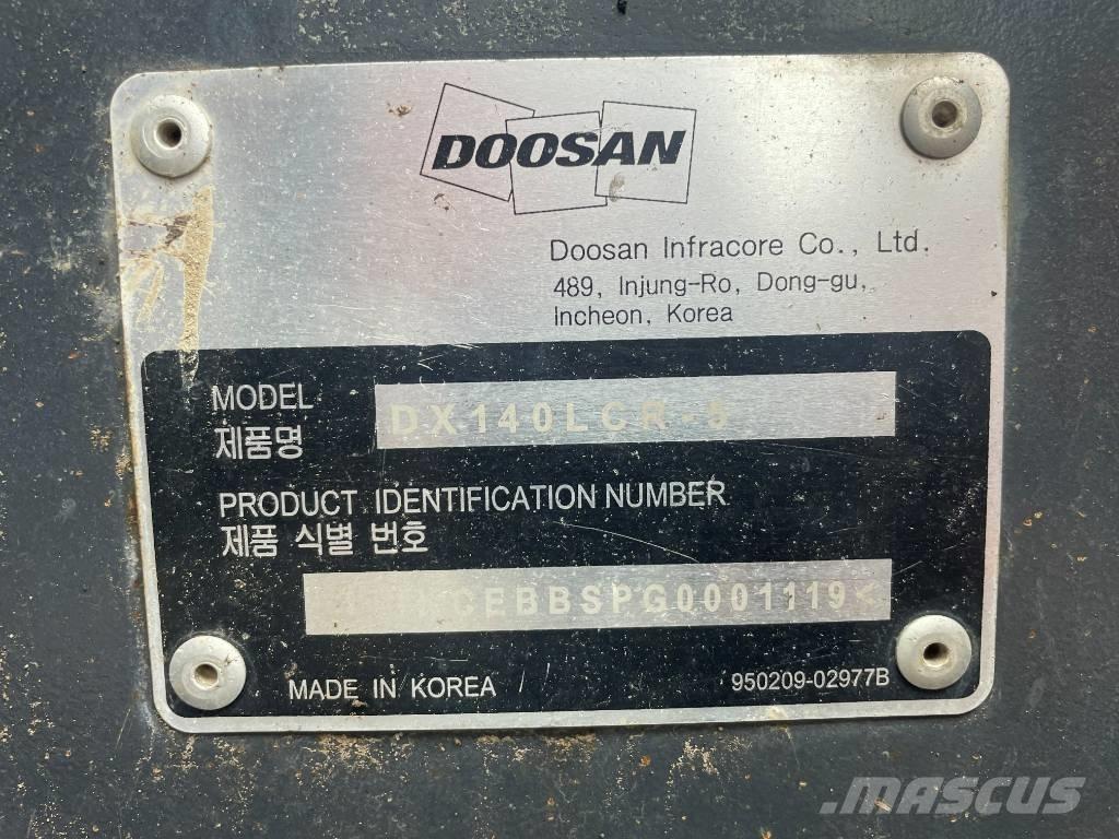 Doosan DX 140 LCR Paletli ekskavatörler