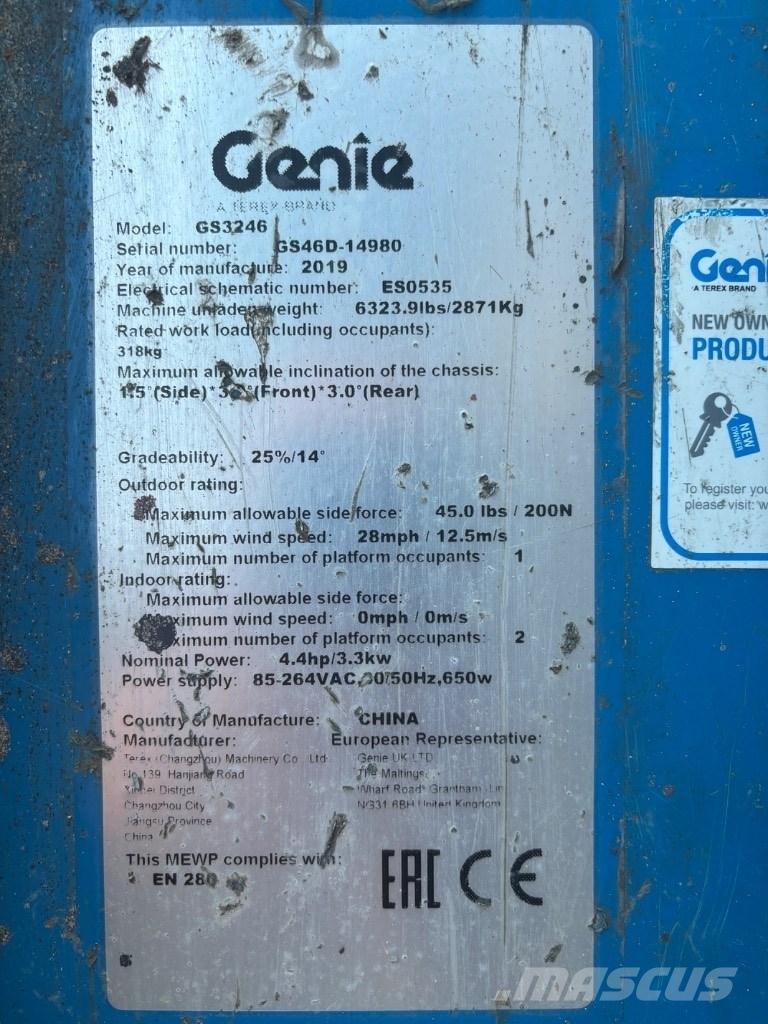 Genie GS 3246 Makasli platformlar