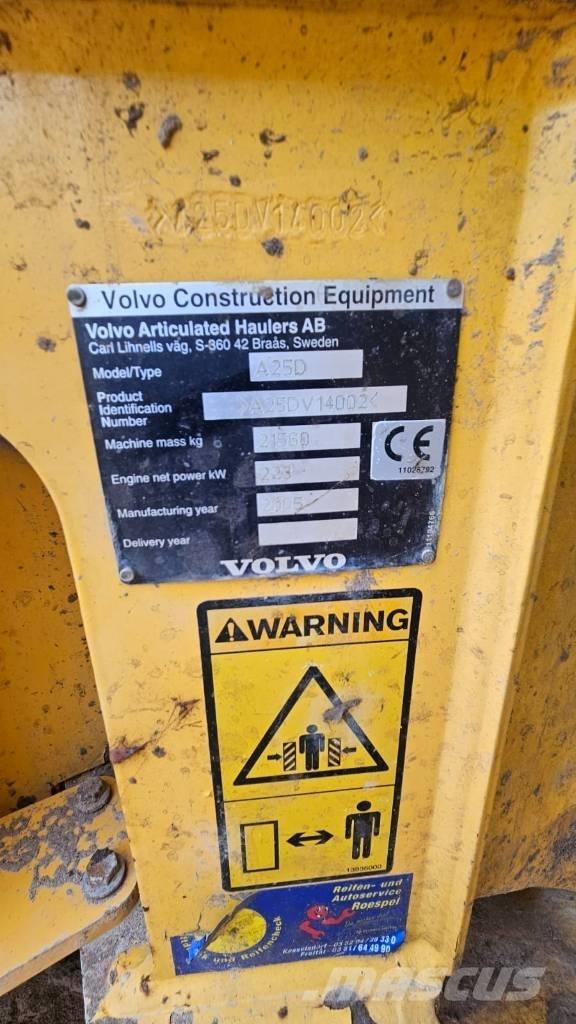 Volvo A 25 D Belden kirma kaya kamyonu