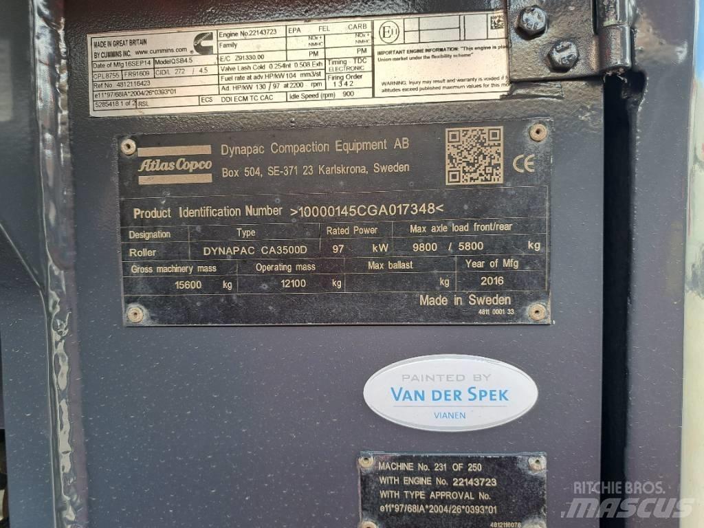 Dynapac CA3500D Tek tamburlu silindirler