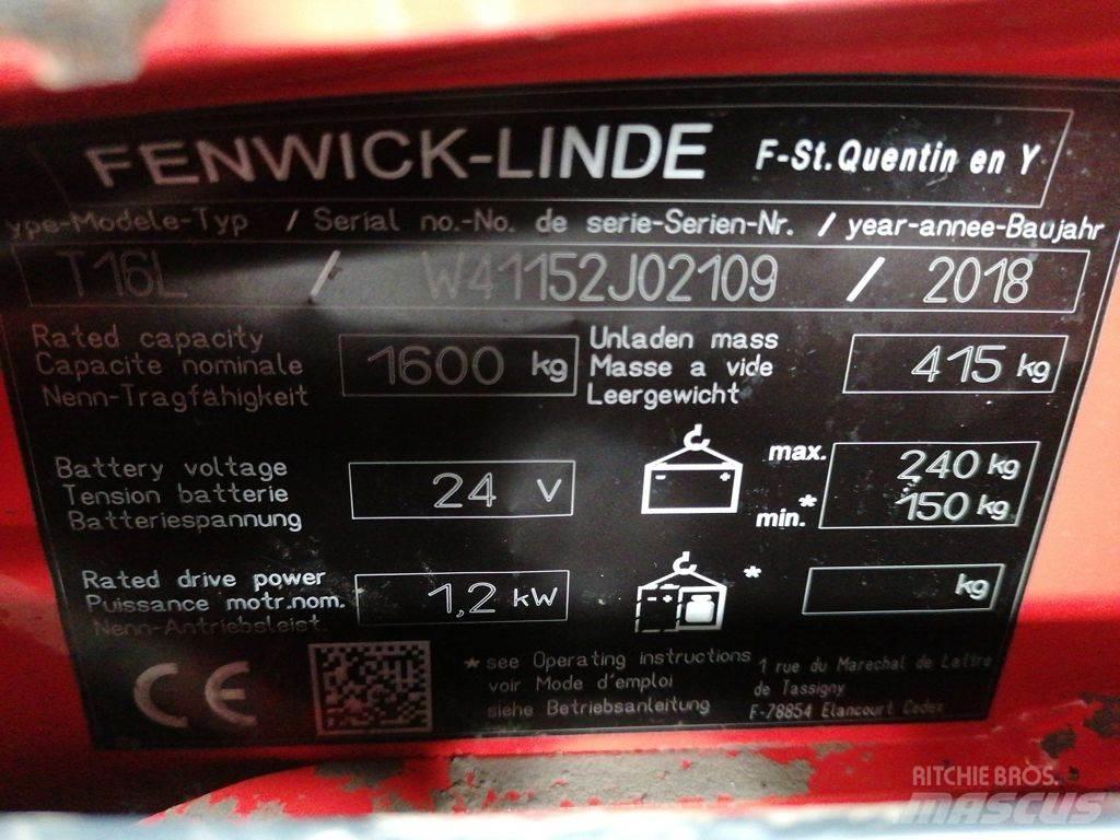Linde T16L Düsük seviye kaldirici