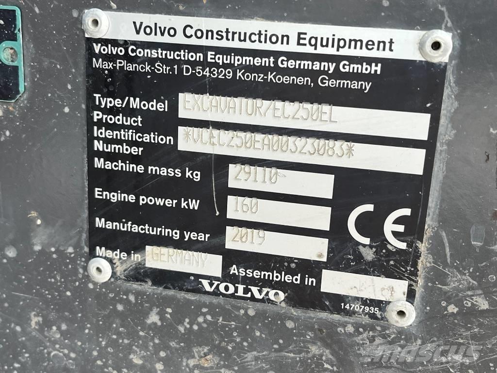 Volvo EC 250 EL Paletli ekskavatörler
