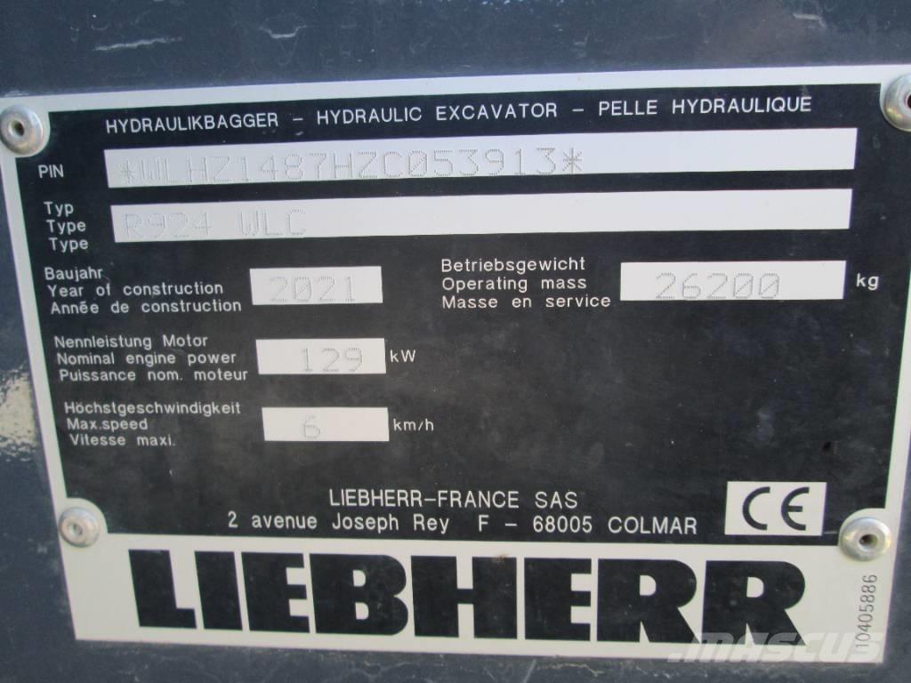 Liebherr R 924 G8 Paletli ekskavatörler