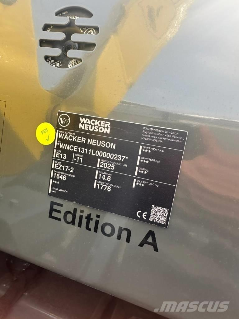Wacker Neuson EZ 17 Mini ekskavatörler, 7 tona dek