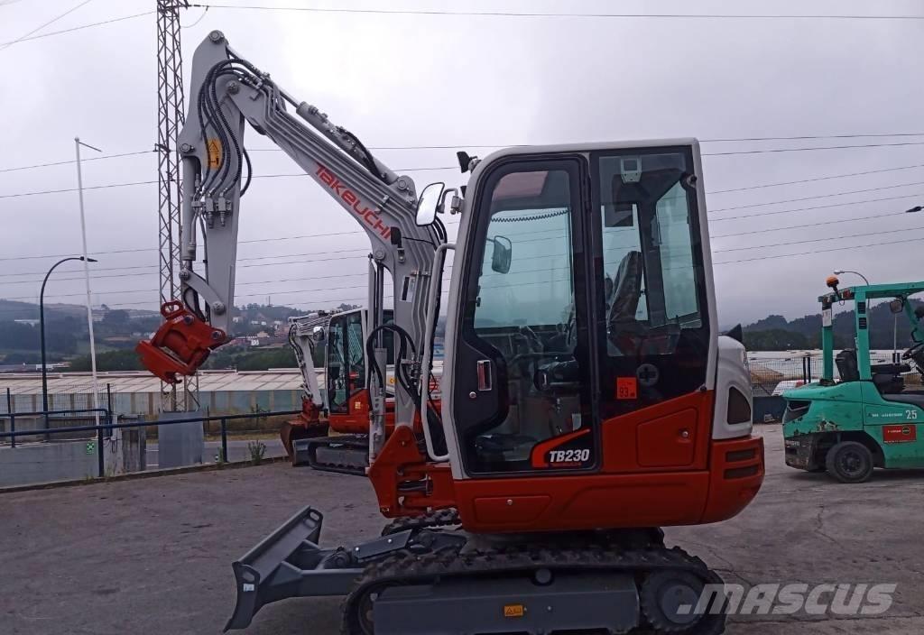 Takeuchi TB 230 Mini ekskavatörler, 7 tona dek