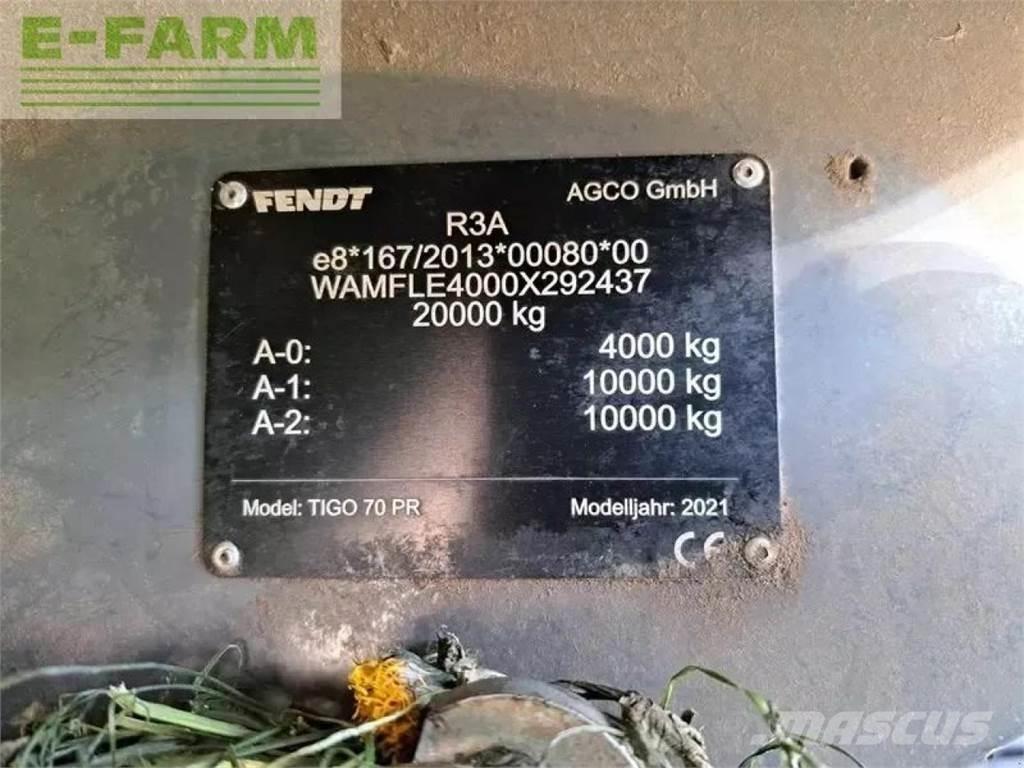 Fendt tigo 70 pr Diger yari çekiciler