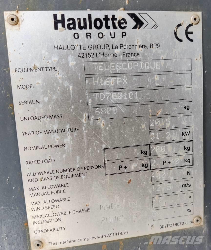 Haulotte H 16 TPX Teleskopik personel platformları