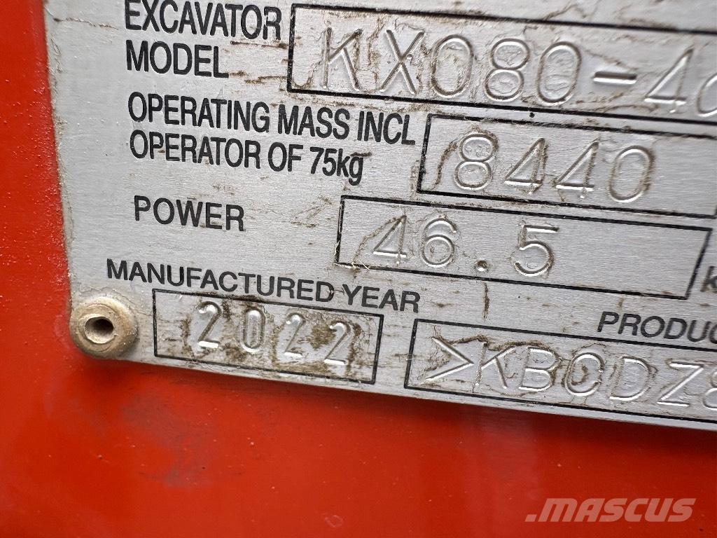 Kubota KX 080 Midi ekskavatörler 7 - 12 t