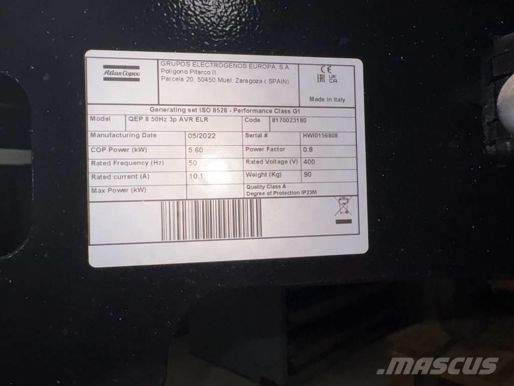 Atlas Copco QEP 8 Benzinli Jeneratörler
