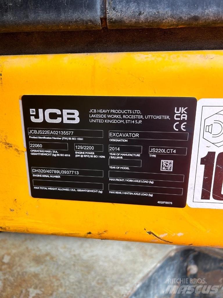 JCB JS 220 LC Paletli ekskavatörler