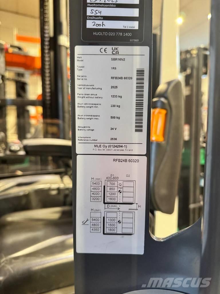 Mitsubishi SBR16N2 Akülü depo ekipmanları