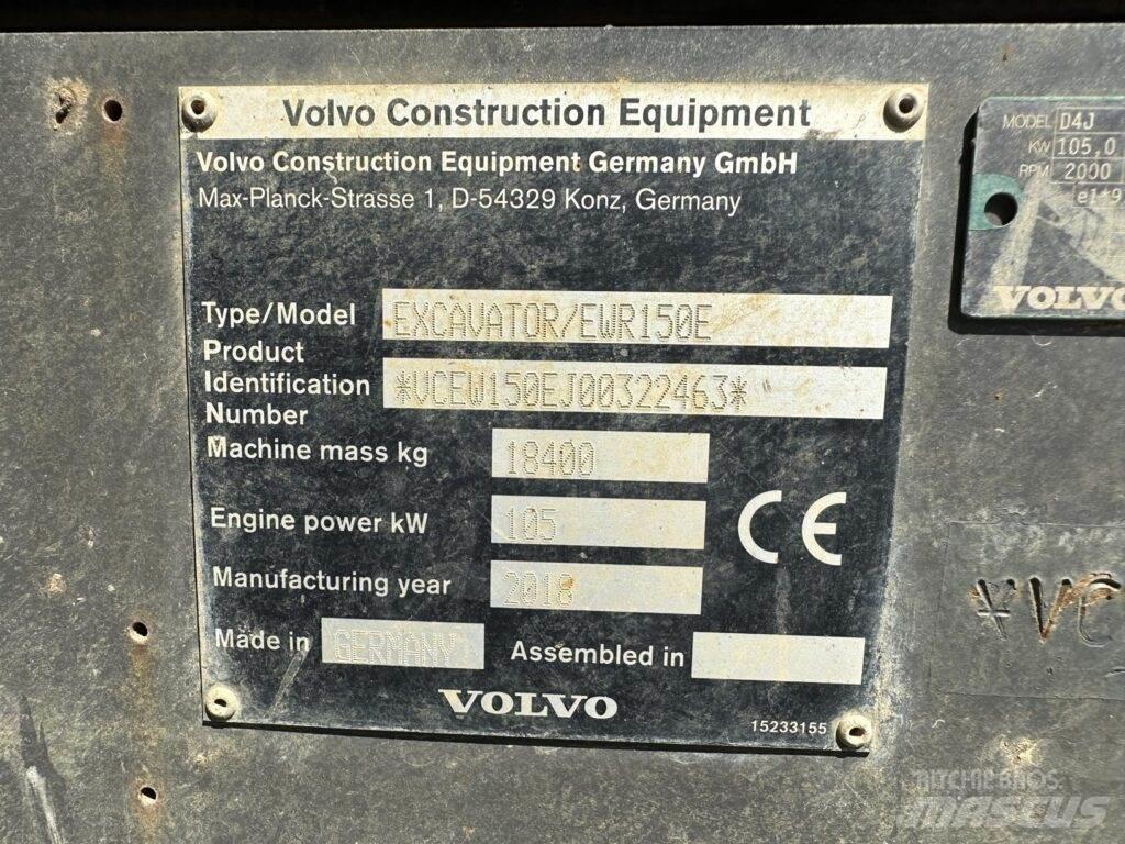 Volvo EWR150E Lastik tekerli ekskavatörler