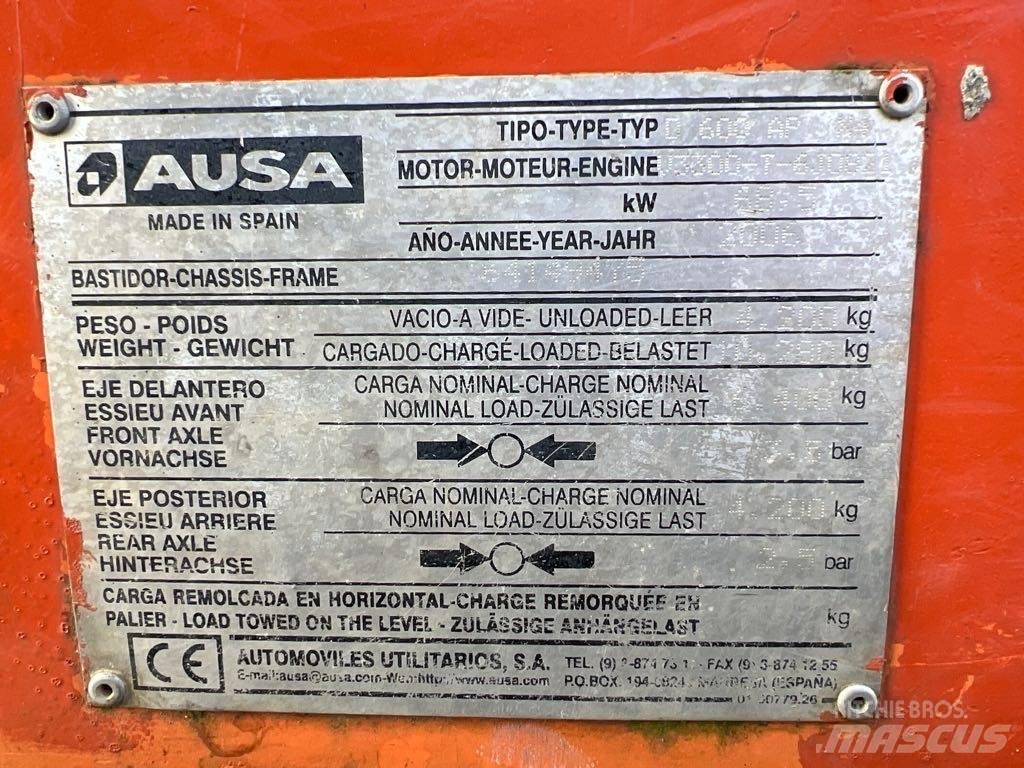 Ausa D600 AP Belden kirma kamyonlar